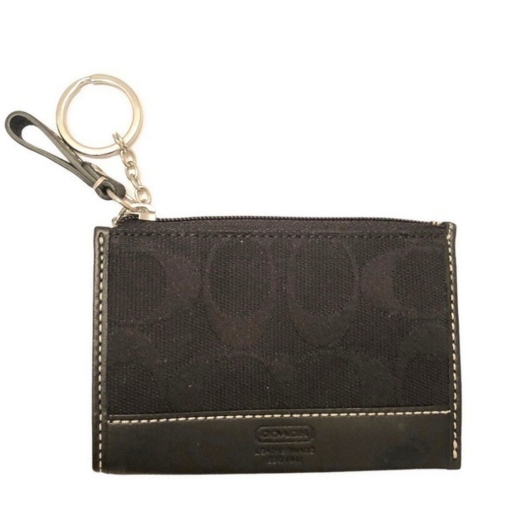 Coach mini coin wallet case keychain